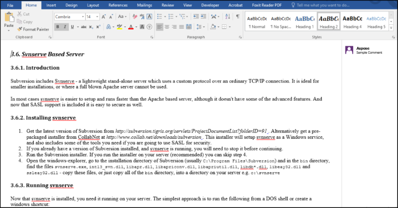 Вставити коментар у word