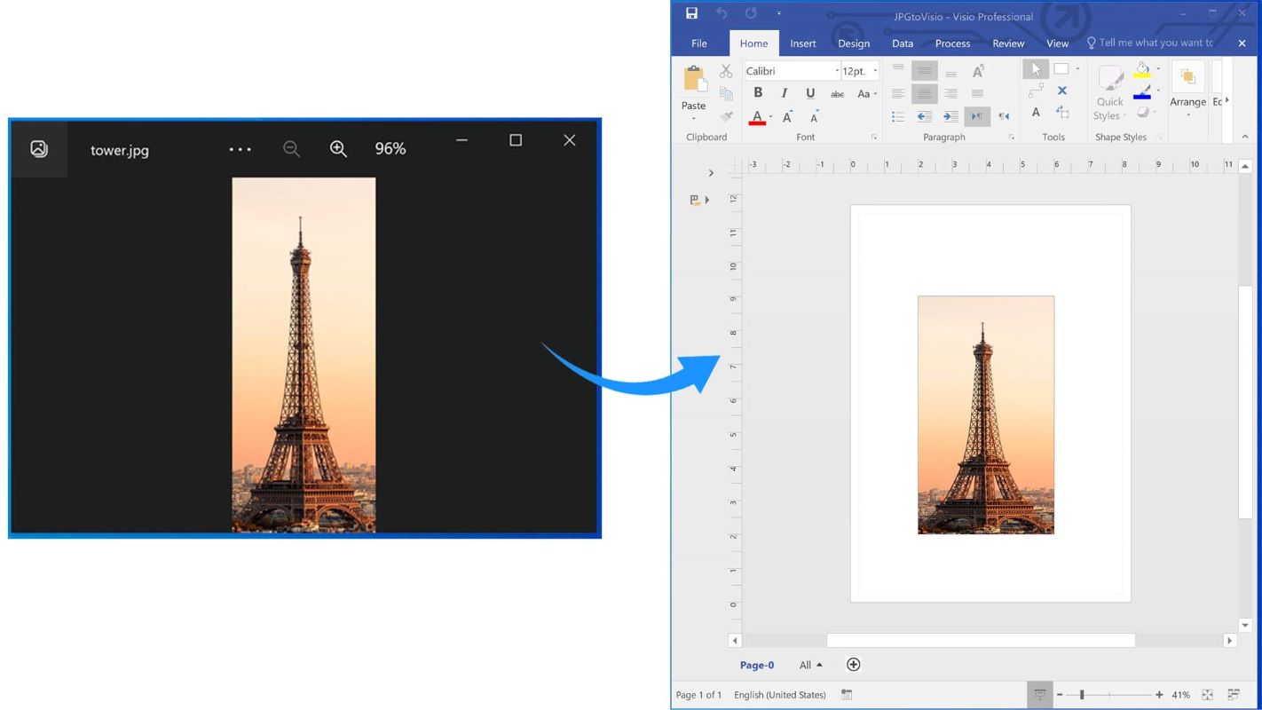 Chuyển đổi hình ảnh JPG sang Visio trong C#