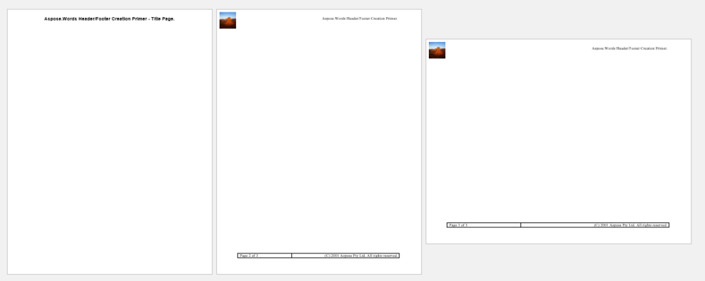 Print preview of the output generated by the sample code