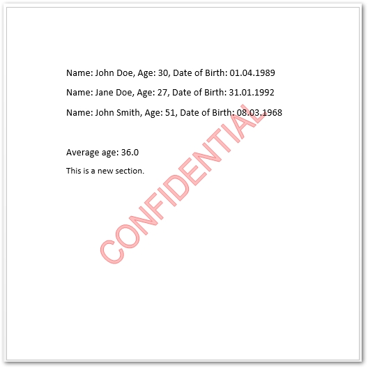 Add text watermark to Word in Java