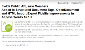 Aspose .NET Word Processing and PDF Document Exporter for Kentico