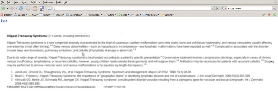 DOC to HTML conversion preview