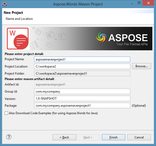 Create Word Document in Java Maven Plugin