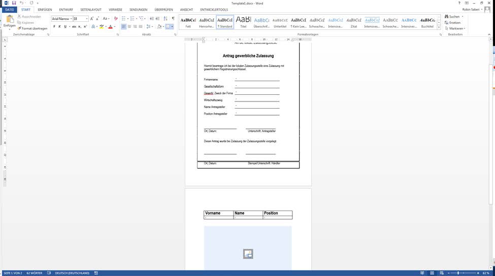 Template file preview