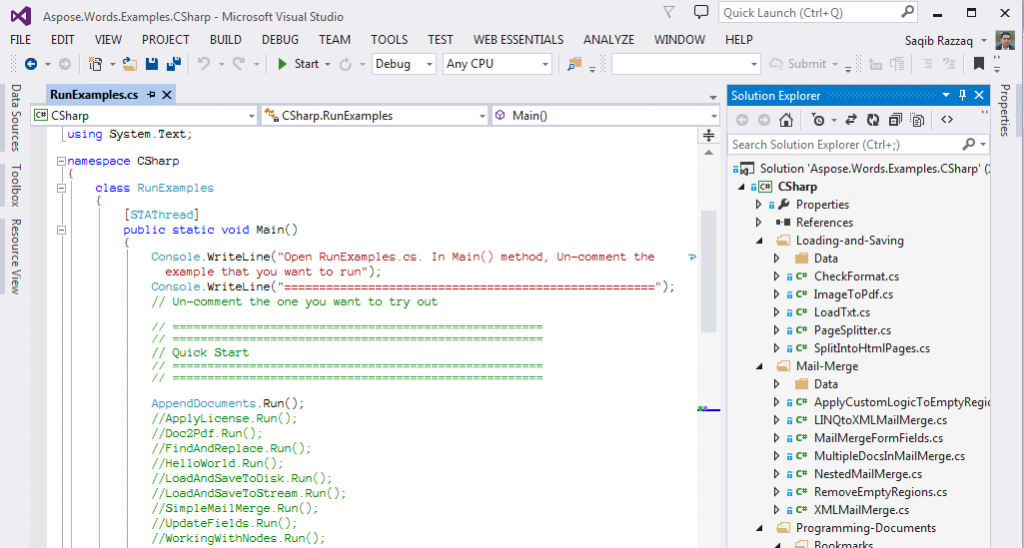 Aspose.Words C# Examples