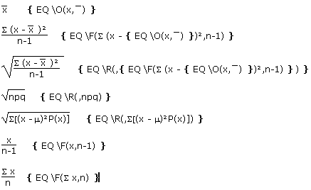 An EQ Field inside a Microsoft Word Document