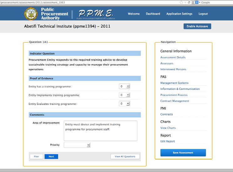 Preview of Assessment questionnaire
