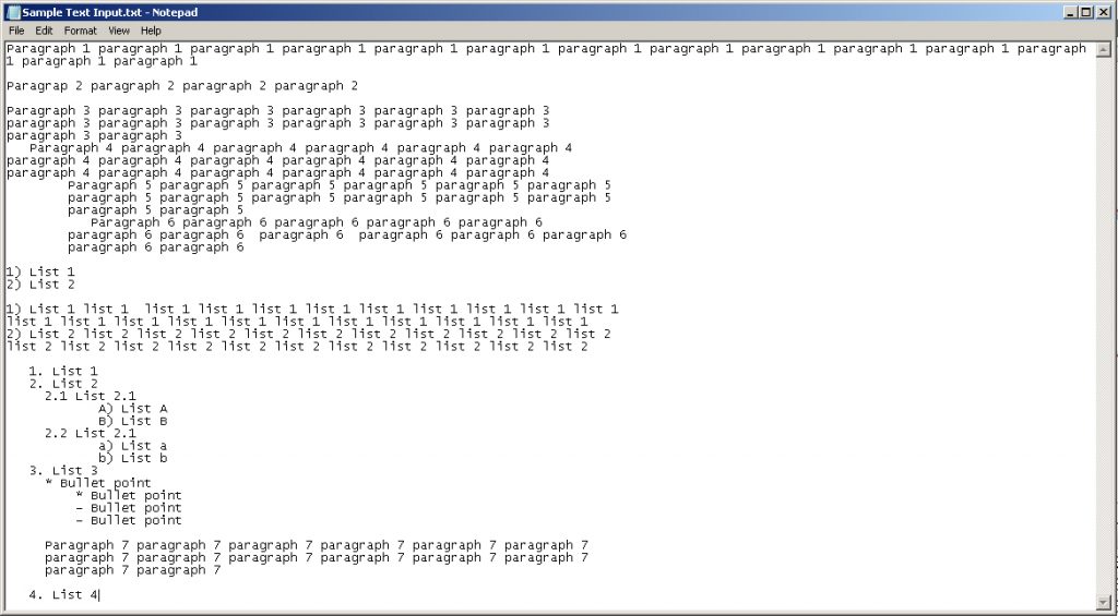 Import text from txt to Word