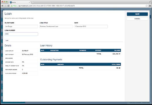 Loan details payment screen