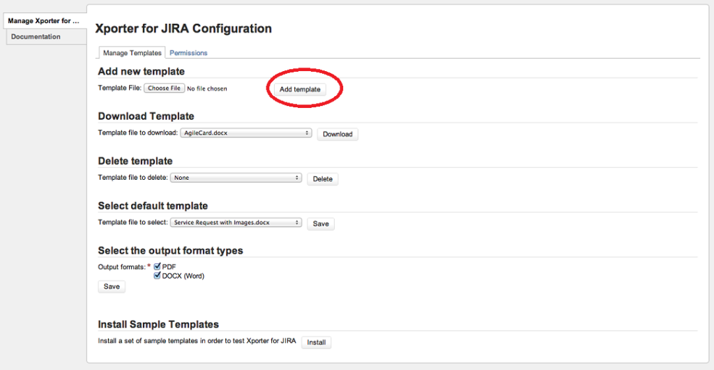 Template management preview