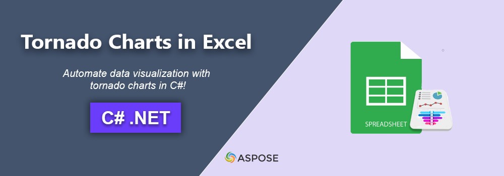 使用 C# 在 Excel 中创建龙卷风图表