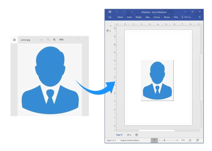 在 Python 中将 JPG 图像转换为 Visio