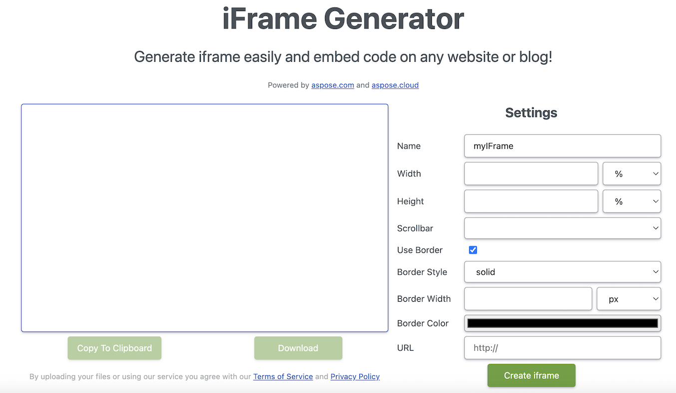 免费 iFrame 生成器
