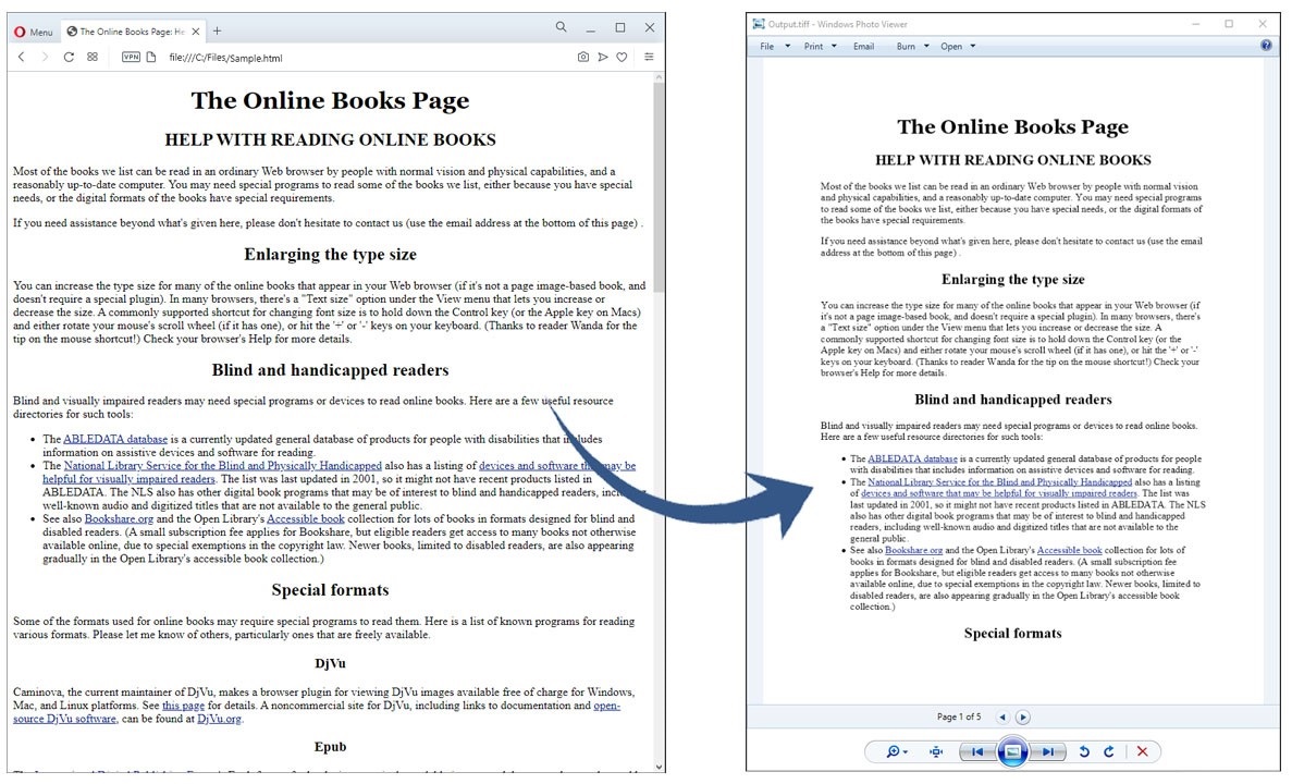 在 Python 中将 HTML 转换为 TIFF 图像